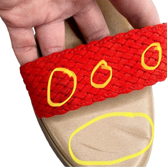 Torrid Red Braided Strap Stacked Block Heel Ankle Strap Sandals - Picture 4 of 16